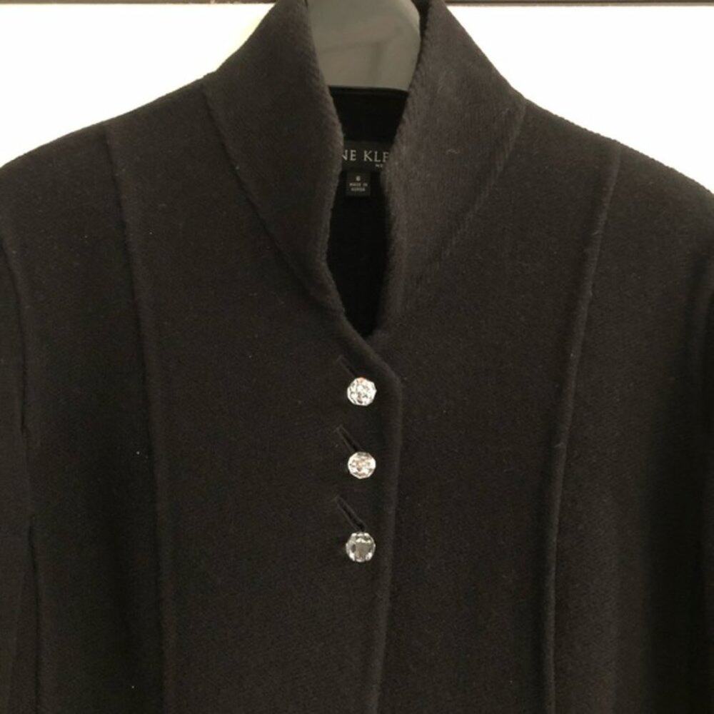 Anne Klein Wool Three Button Jacket Size 6 - Picture 2 of 12